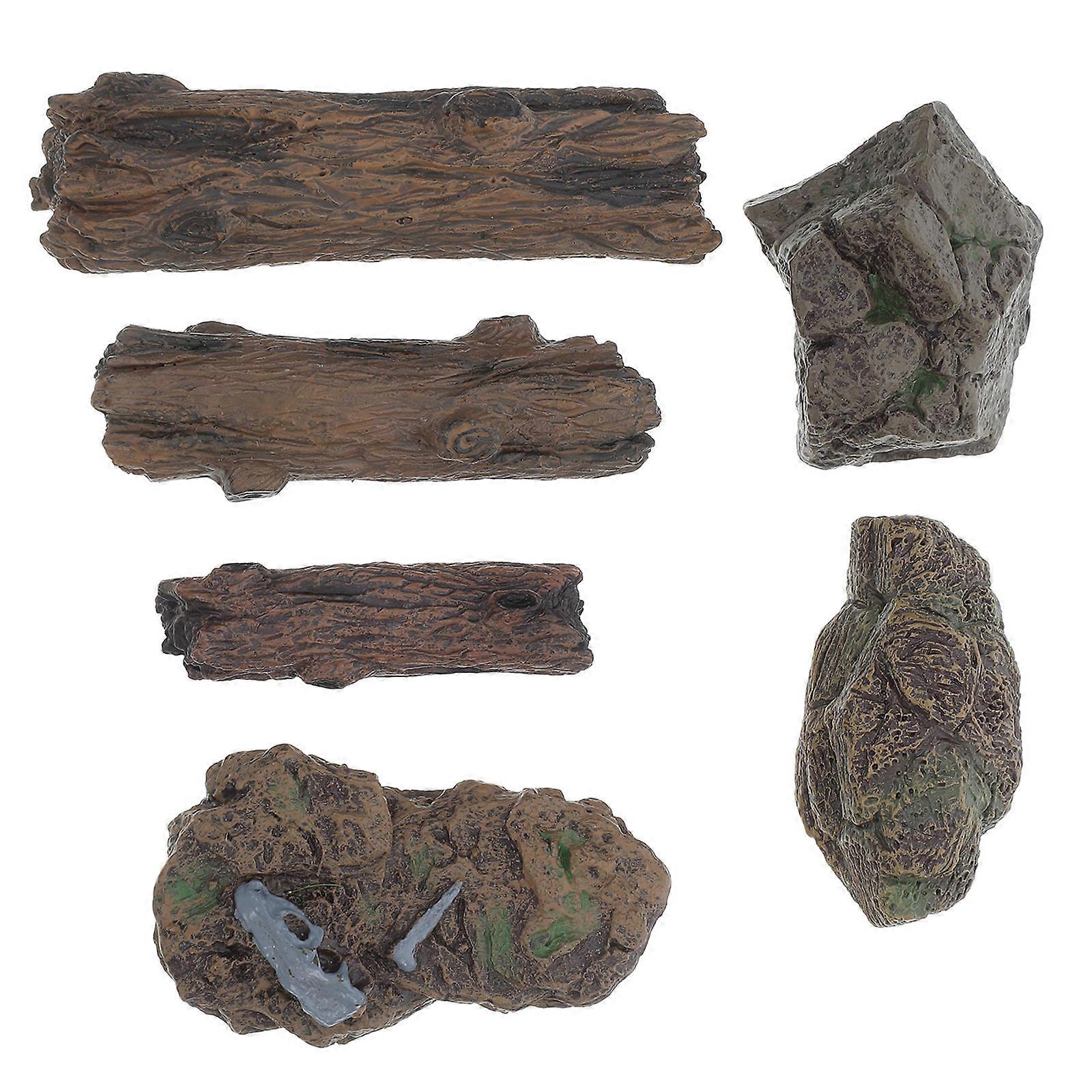 Creative Miniature Garden Decor Tree Stump for Scene Model Decorations 3Sets