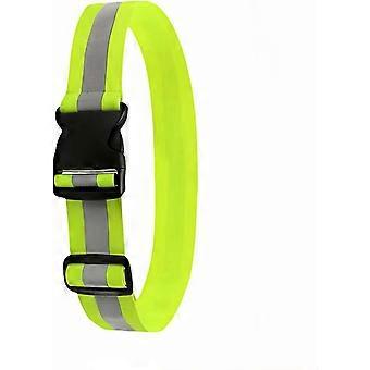 Reflective Safety Belt - Adjustable Military-Grade Elastic Strap for Running, Cycling, Motorcycle | High-Visibility Lime Green Day & Night Protection 