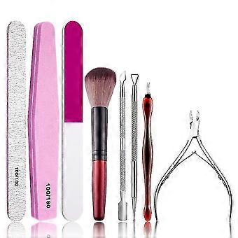 Premium Cuticle Nippers Pusher Manicure Tools Set, Professional Ingrown Toenail File, Cuticle Remover Trimmer Cutters Tool Gel Nail Art Kit, Stainless