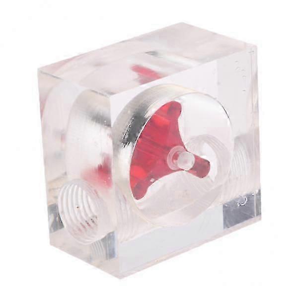 2X Water Meter Acrylic G1/4 Threaded Flow Indicator 2-Ways Square