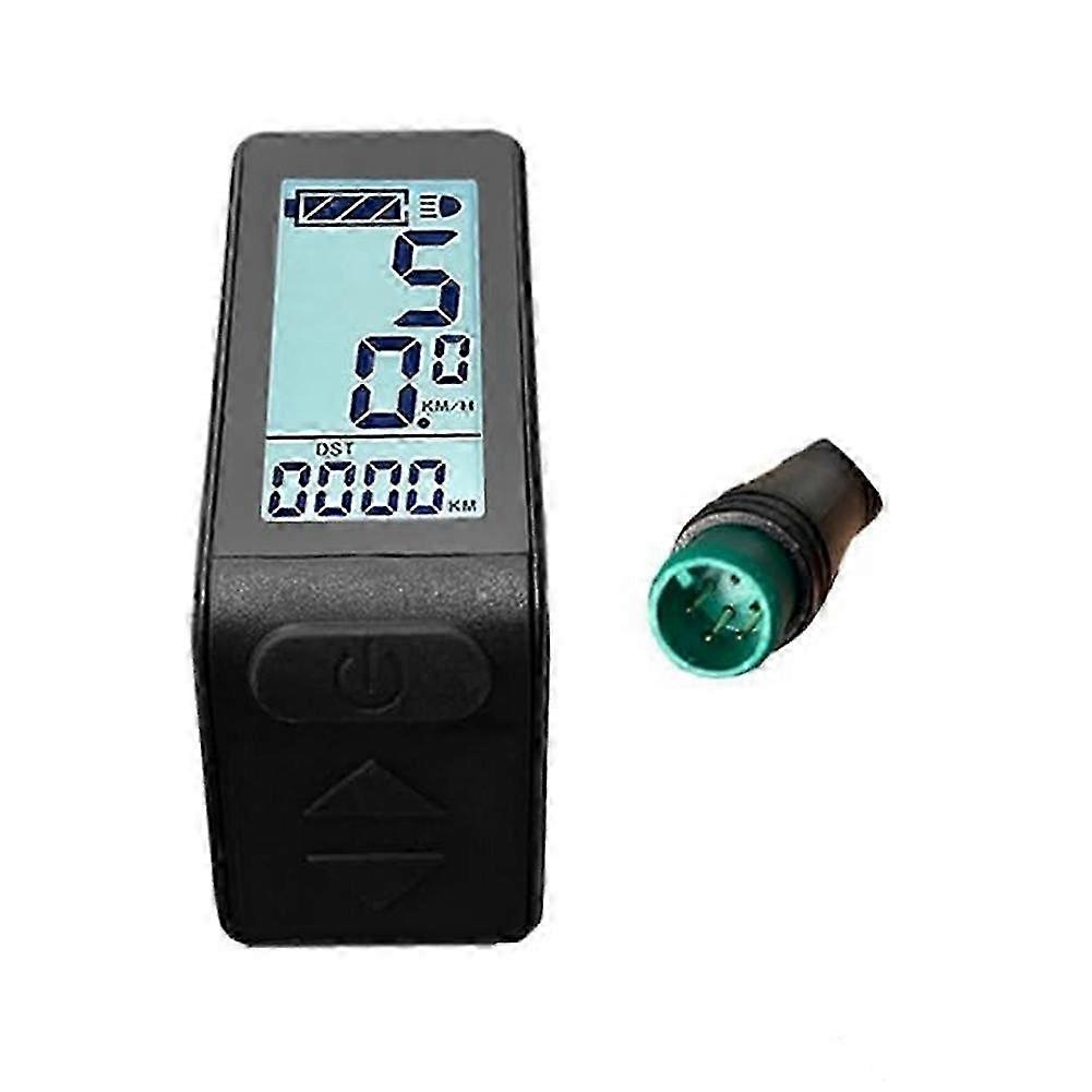 Ebike LCD Display Mini Meter, IP56 Waterproof 5-wire Split Design compatible with KT Series KT Controller
