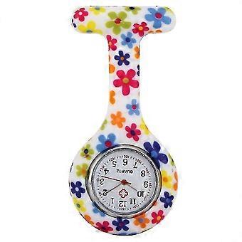 Mode Silicone Nurse Watch Unisex Casual Print Pocket Klokken Opknoping