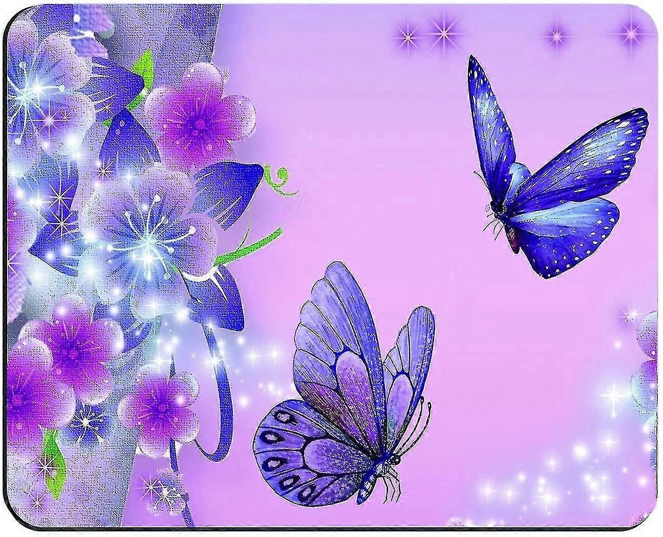 Mouse Padpurple Butterfly Customized Rectangle Mousepad