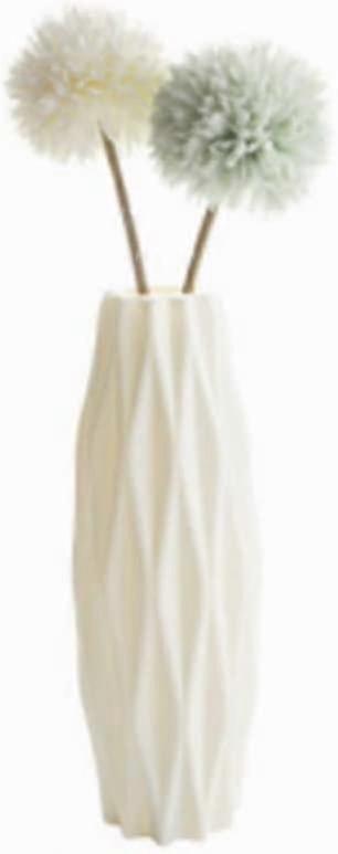 Small Shatterproof Plastic Vase - Wedding Decoration - White