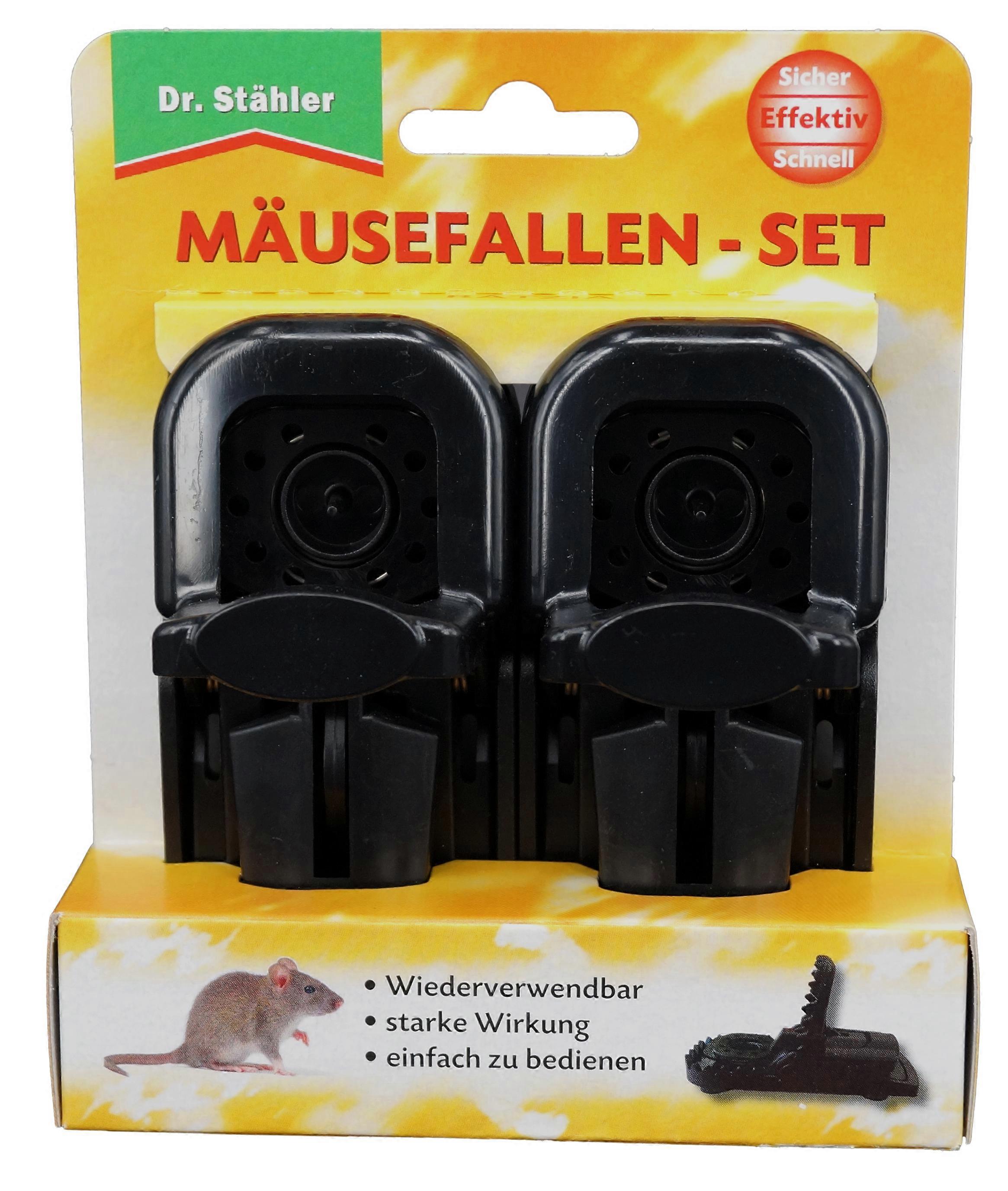 DR. STÄHLER Mäusefallen-Set, 2 Stück