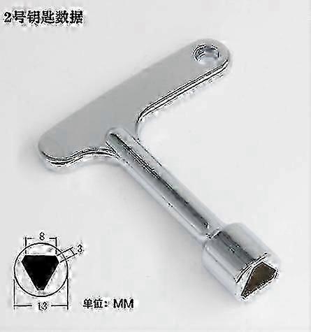 Stainless Steel Elevator Triangular Key, Emergency Door Release Key, For Maintenance Workers, Compatible with Most Standard Elevators, 1 Piece