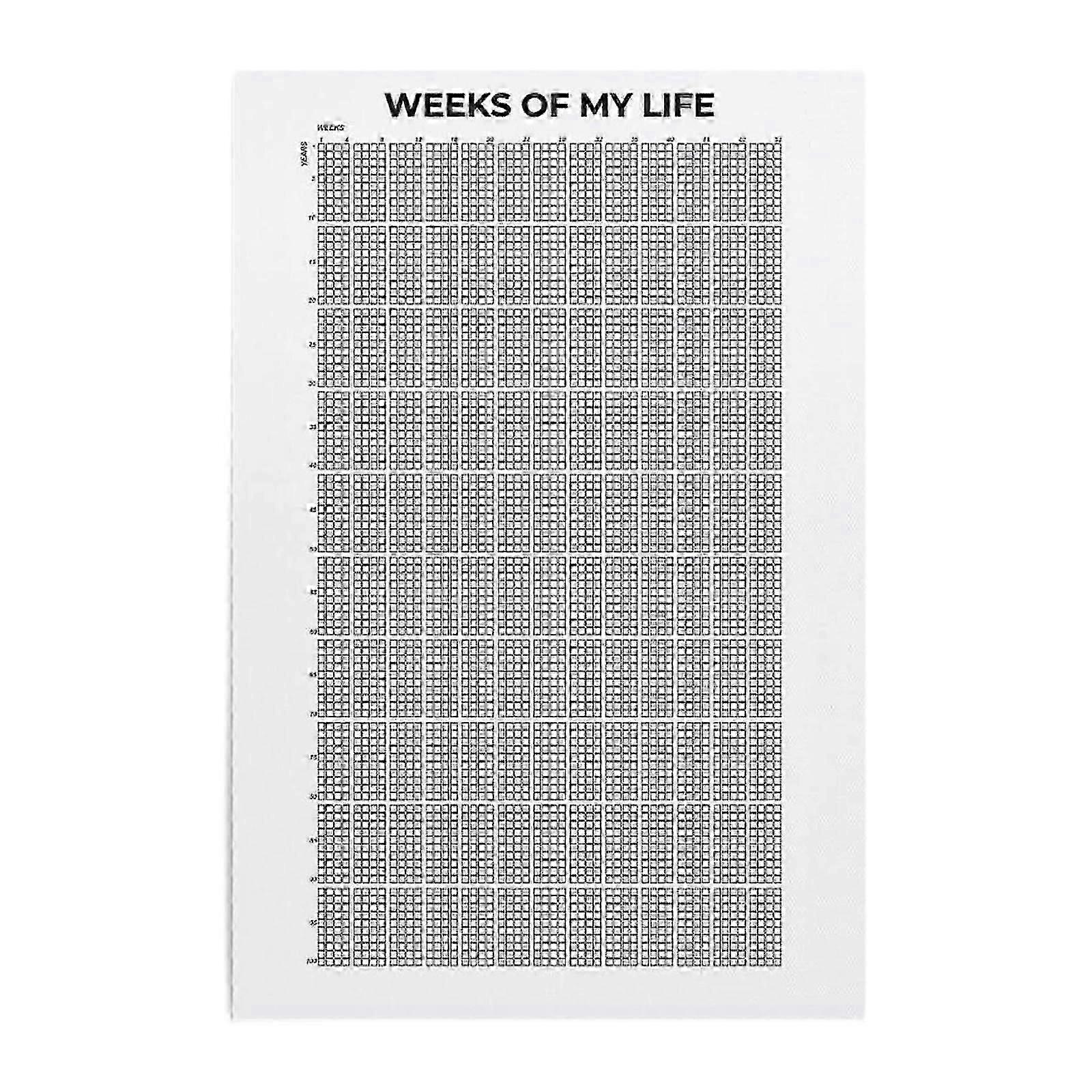 Life Calendar Wall Art for Kitchen Office