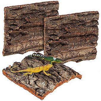 4 stk reptil kork bark reptil innhegning bakgrunn kork bark tank dekor bakgrunn for gekkoøgle frosk skjeggdrage