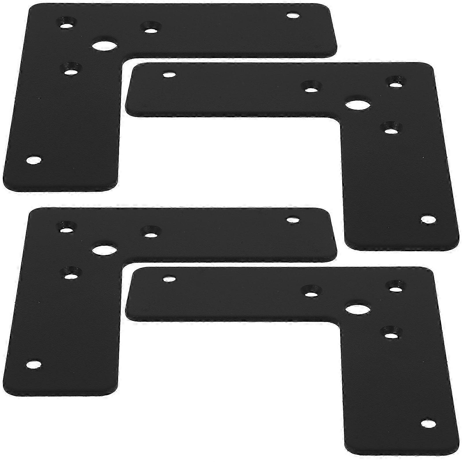 4pcs L Bracket Heavy Duty Flat Angle Bracket 90 Degree Bracket Corner Bracket