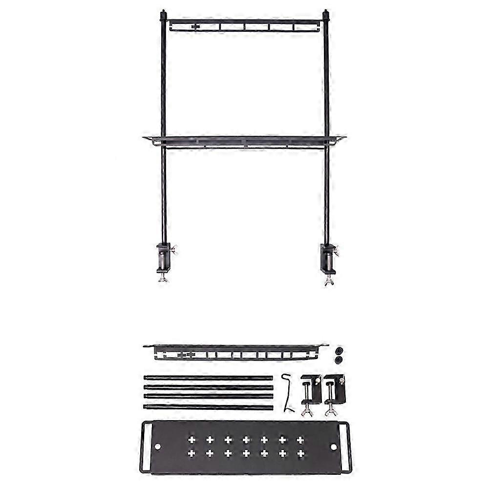 Storage Rack Folding Multi-Layer Rack Camping Tabletop Double-Layer Storage Rack Cutlery Rack Light Rack Long Style