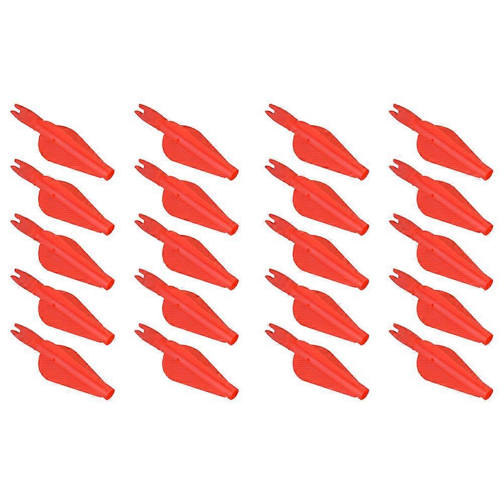20 Pcs Training Integrated Arrow Feathers Plastic Archery Arrow Tail