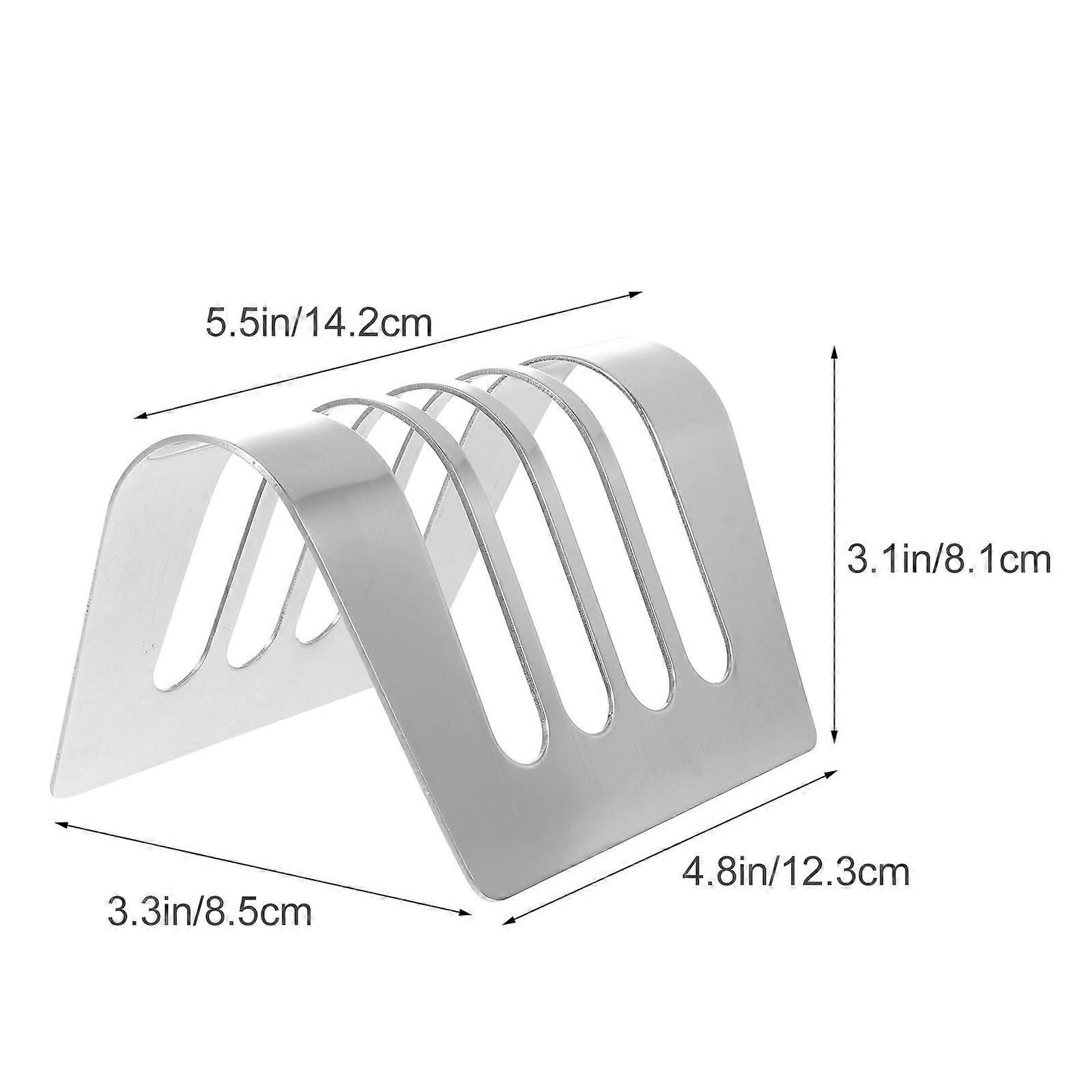 1Pc Bread Stand Display Rack Bread Slice Storage Rack Breakfast Supply (Silver)