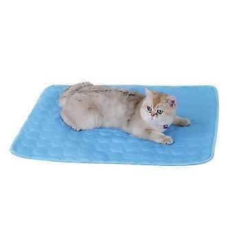 Pet Summer Cushion Cool Sleeping Mat for Dogs and Cats 1 Piece Blue