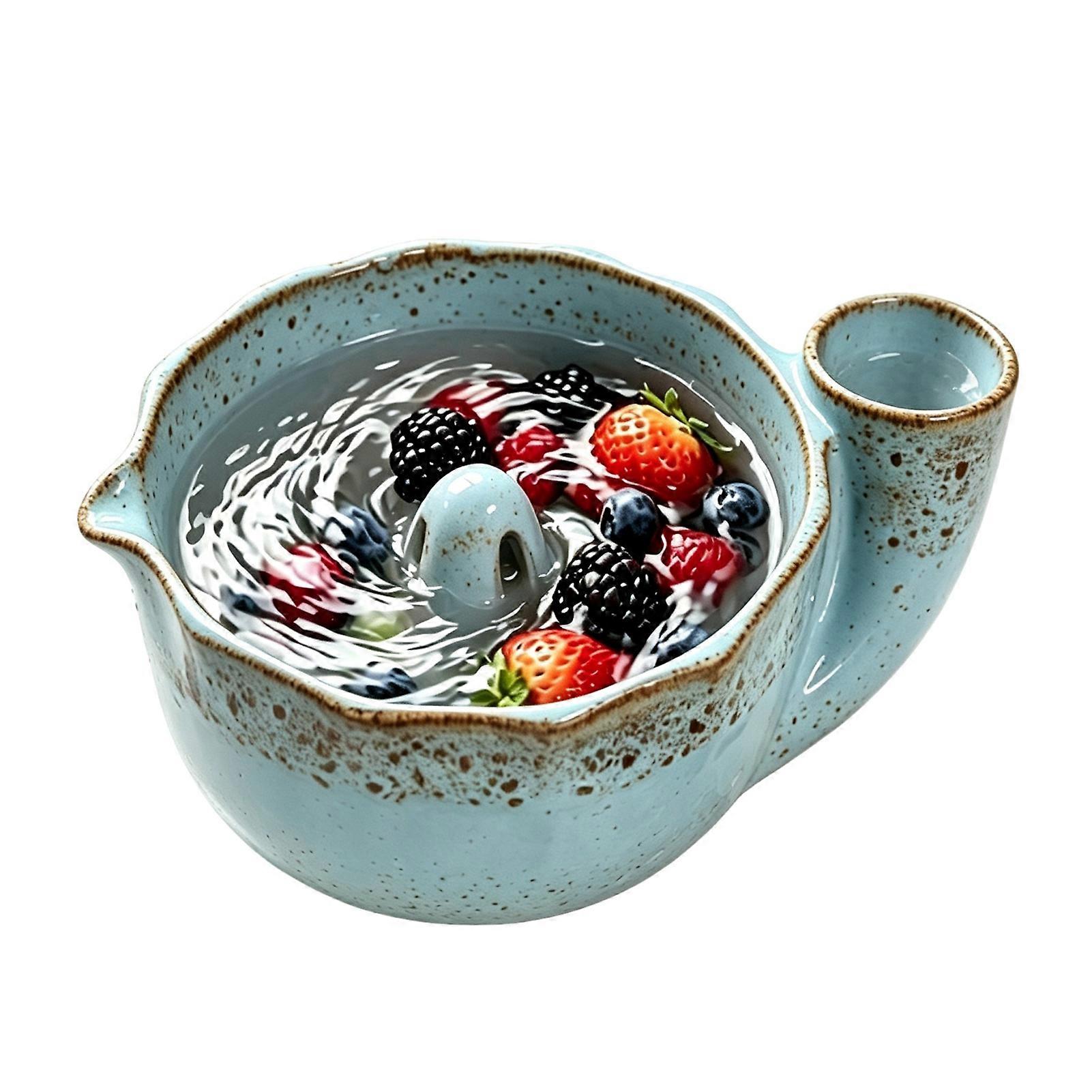 Self Spinning Ceramic Berry Bowl for Kitchen Use