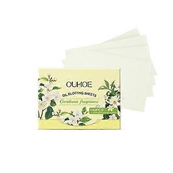 OUHOE Doftande Gardenia Oljeläskpapper, Ansiktsrengöring Håll ditt ansikte fräscht och bekvämt med dagligt bärbart oljeläskpapper