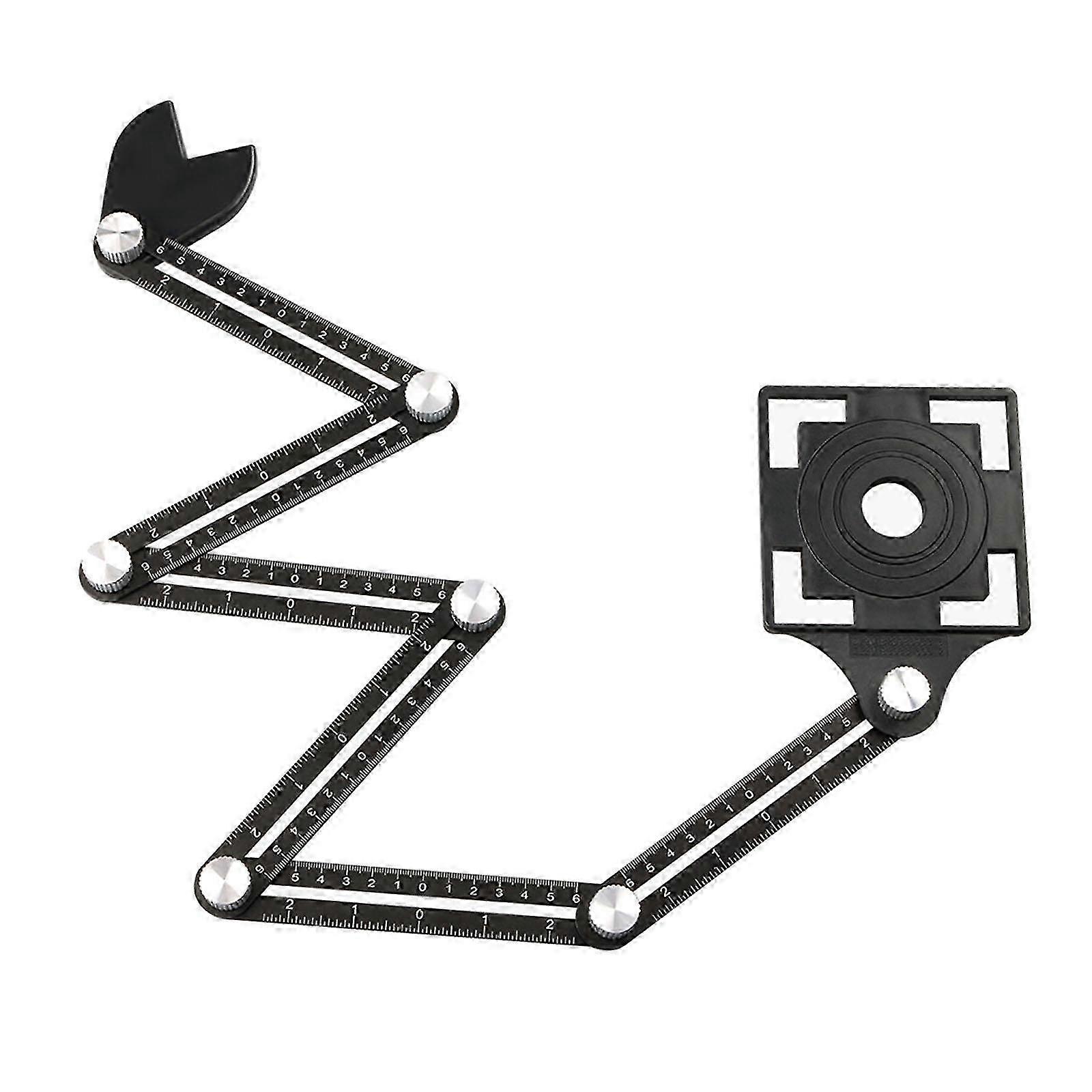 Multi Angle Measuring Ruler, with Fish Tail with Drilling Locator for Layout