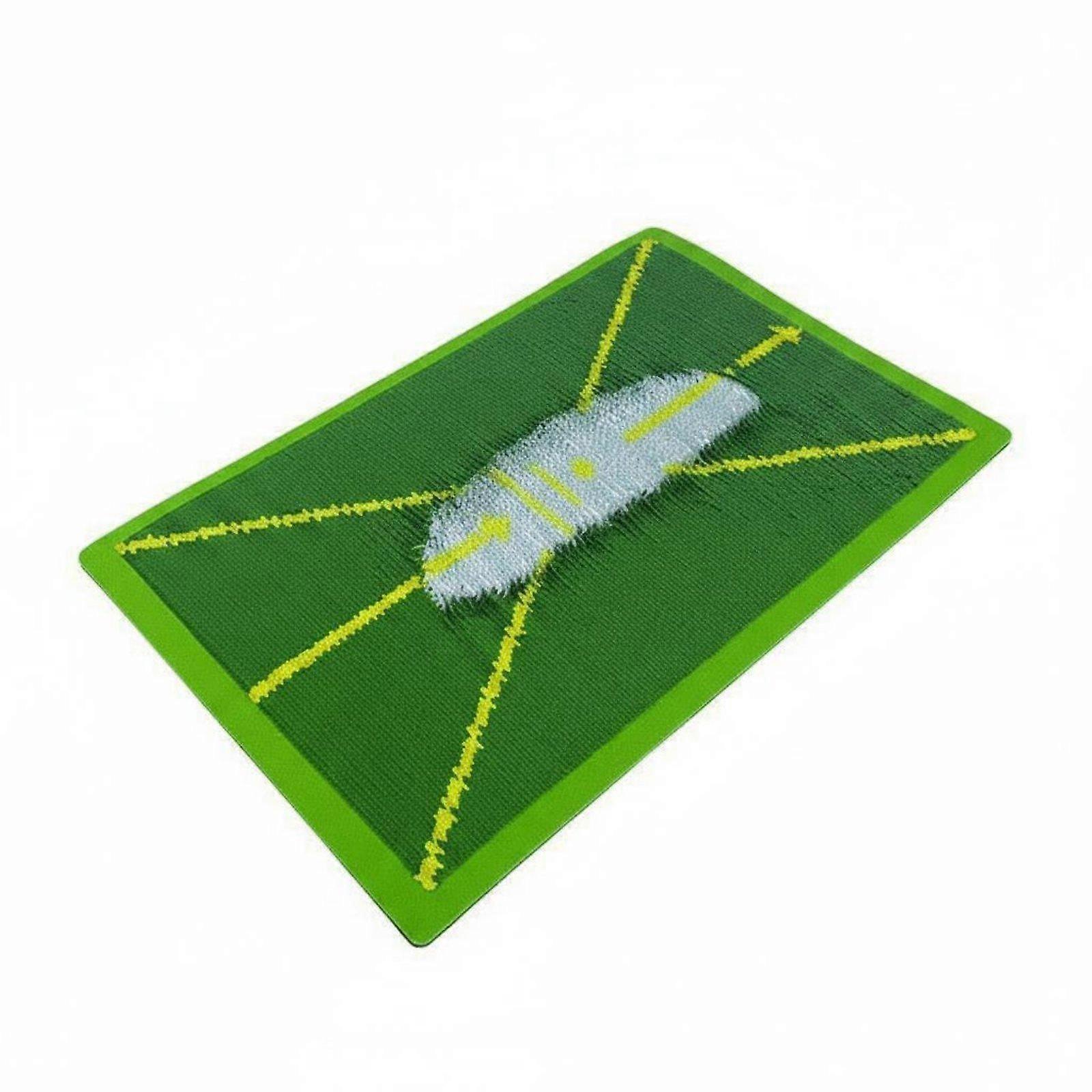 Sequin Golf Hitting Mat Portable Golf Stroke Pattern Mat Rubber Base Stroke