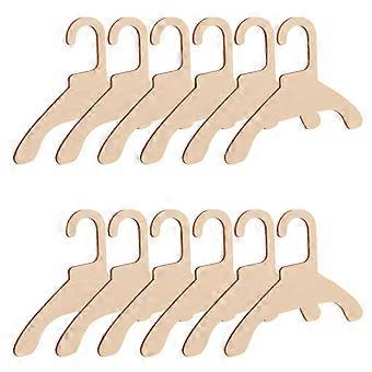 Wooden Dog Clothes Hanger for Hanging Pet Apparel 10Pcs Beige Set