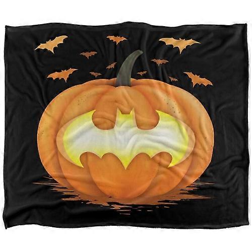 Batman Jack-o-Lantern Halloween Logo Blanket