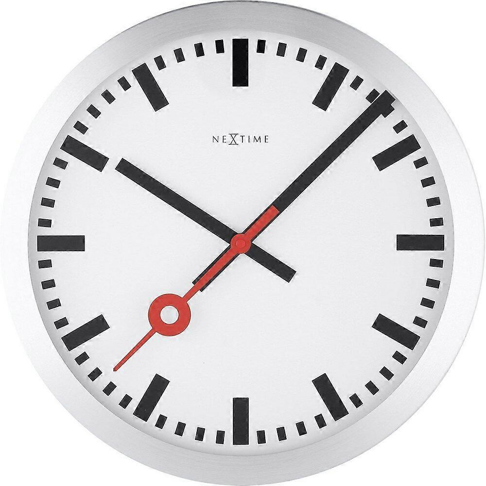 NeXtime - 3999ST - Wall Clock - 35cm - silver - Station