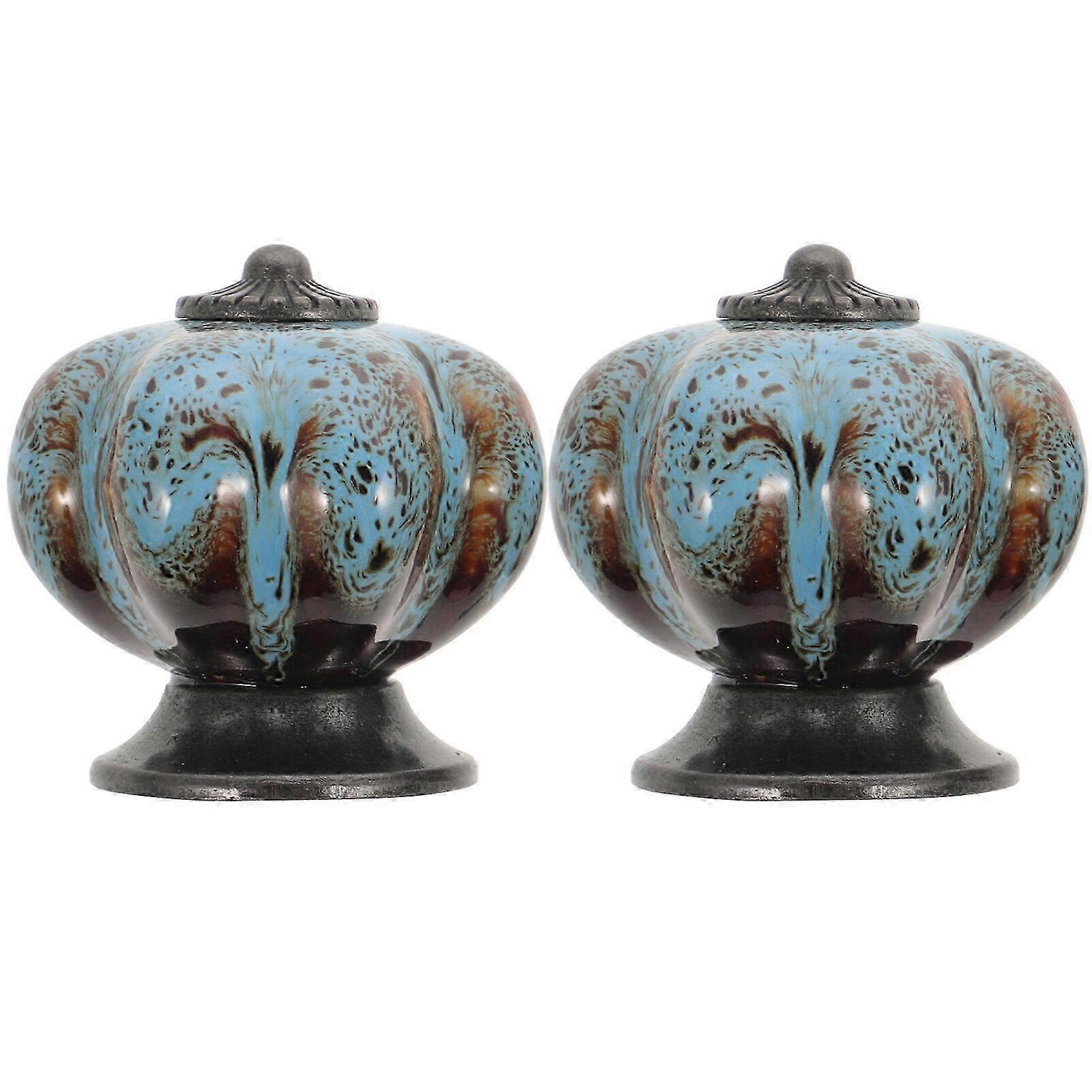 2Pcs Vintage Cabinet Knobs Drawer Knobs Handles Pulls with Screws compatible with Cupboard Dresser
