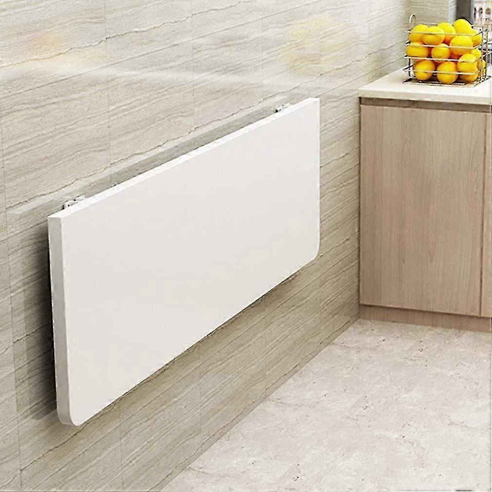 Foldable Workbench Solid Wood, Wall-Mounted, Robust Folding Table, Computer Desk, Compact Kitchen Dining Table