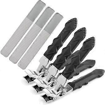 Nail Clipper, Wide Jaw Opening Nail Clipper, Stainless Steel Foot Nail Clippers with Collection Container, Nail Clippers for Seniors s20241212314