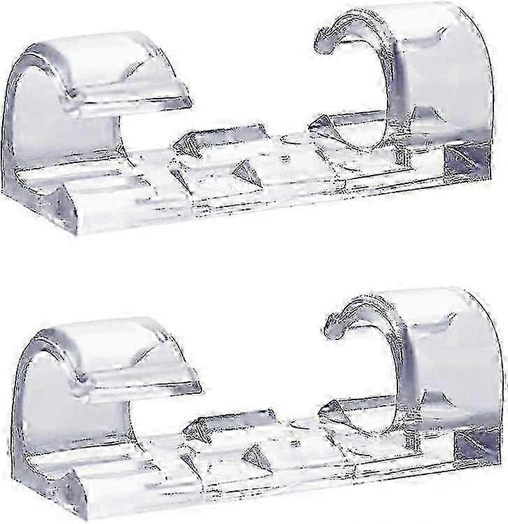 60Pcs Transparent Cable Clips,Self Adhesive Cable Tidy Wire Holder