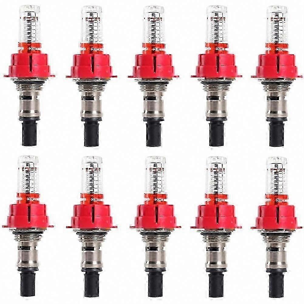 10 Pcs Underfloor Heating Manifold Flow Meter, Visual Flow Regulator compatible with Underfloor Heating Systems 1/2