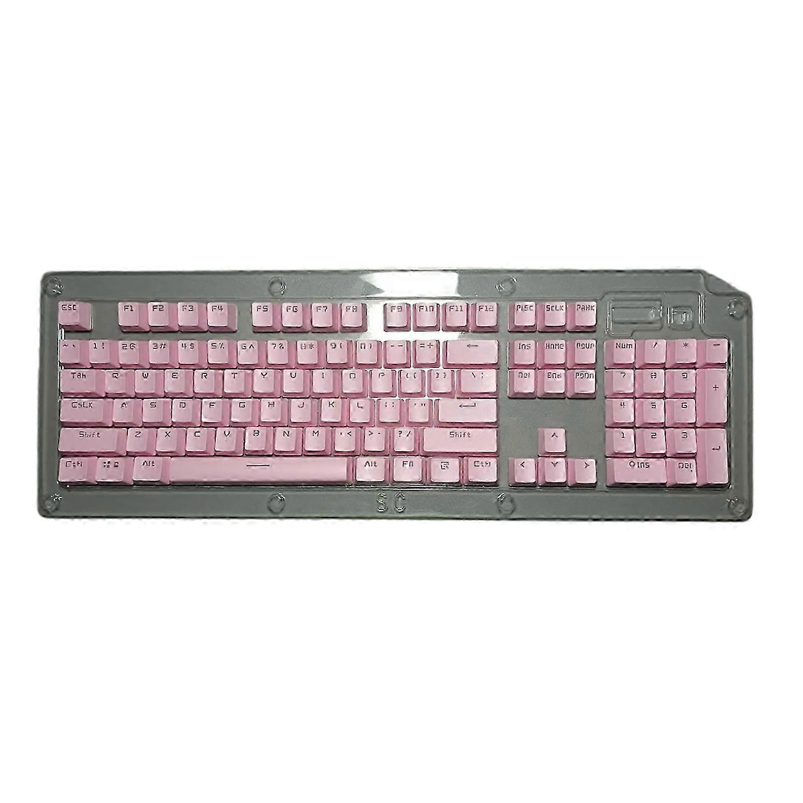 104Pcs Pink PBT Mechanical Keycaps