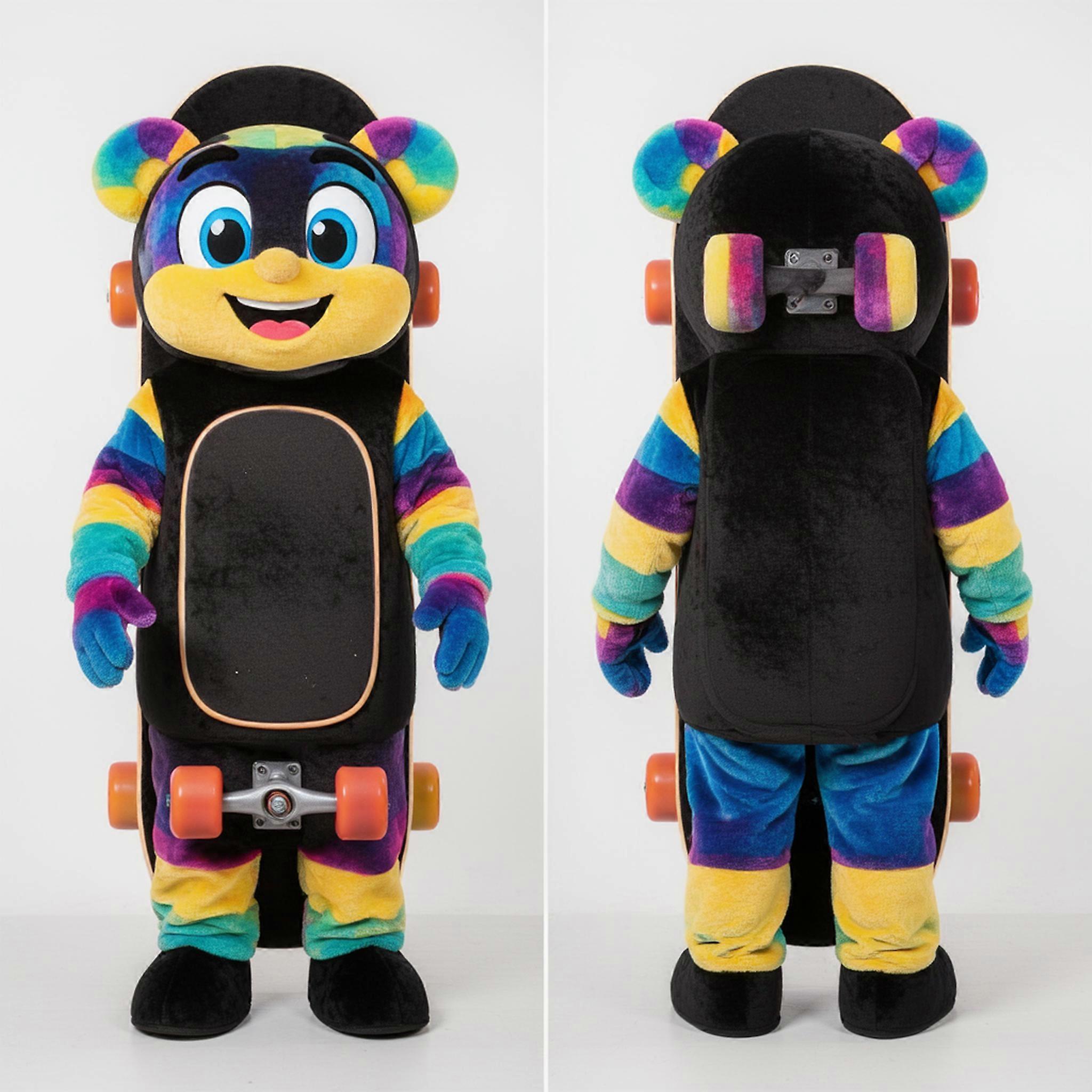 MASTICOT Vibrant Black Skateboard Mascot