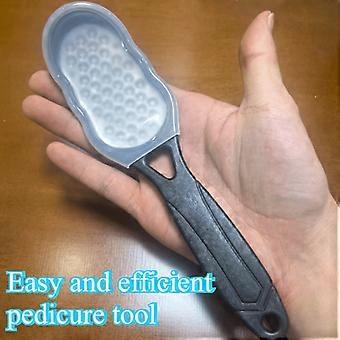 Stainless Steel Splinter-Free Foot File  Essential Pedicure Tool | 1 Professional with Safety Splash Guard  Ergonomic Curved Handle for Easy Grip and 