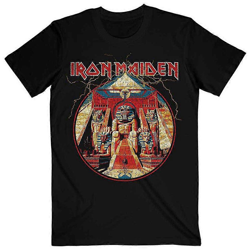 Iron Maiden Powerslave Lightning Circle T Shirt