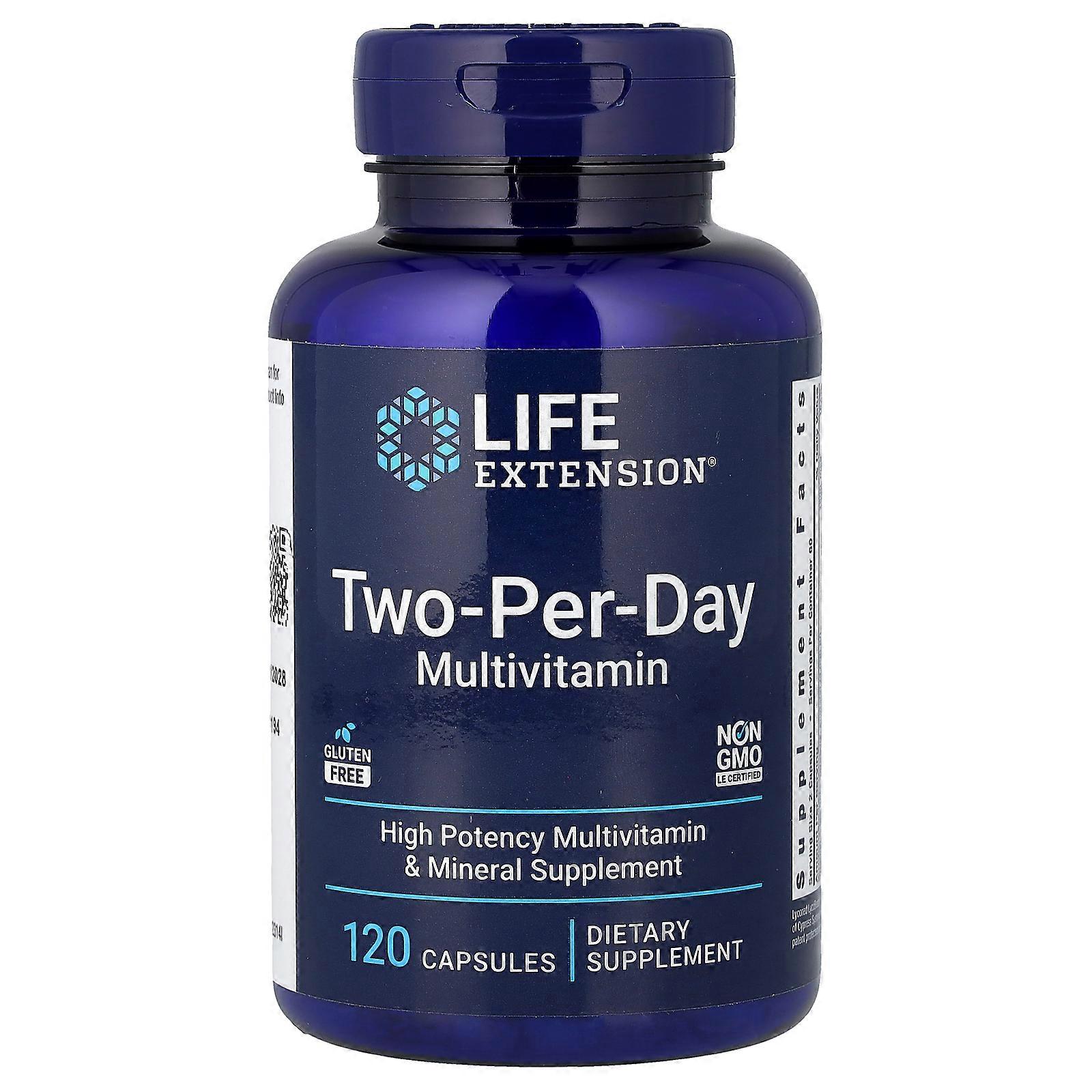Life Extension, Two-Per-Day Multivitamin, 120 Capsules