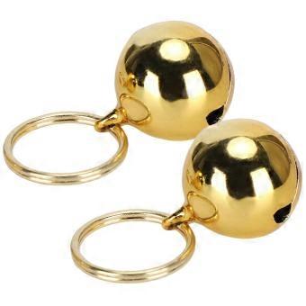 Copper Bells for Dogs and Cats 2pcs Rust Resistant Crisp Sound Round Collar Decoration