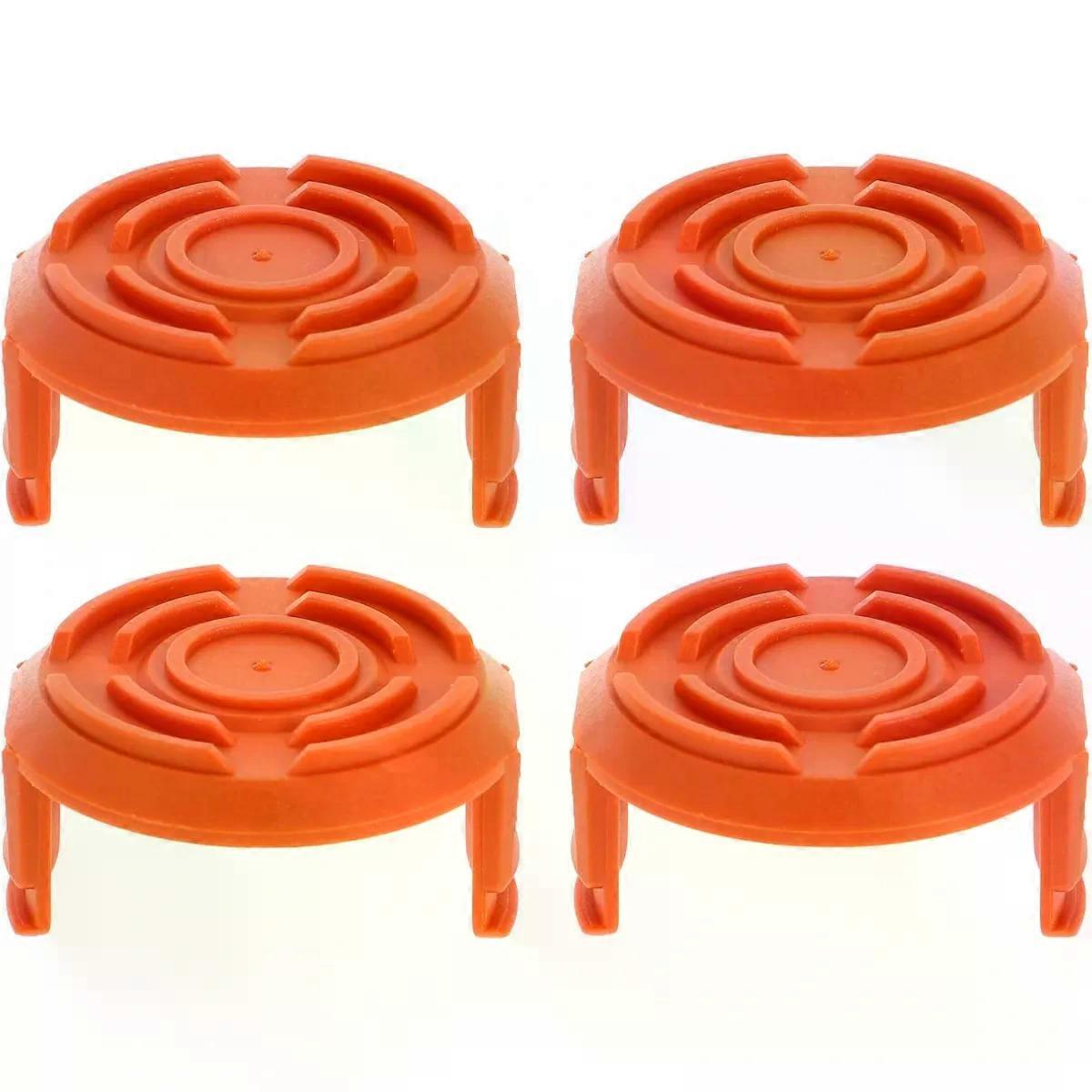4 Pack ABS Trimmer Spool Caps Covers for Replacement, Orange