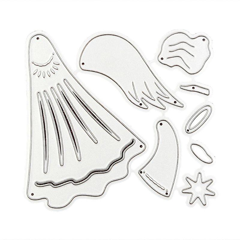 Carbon Steel Cartoon Angel Cutting Die Embossing Stencil Template Mold ...