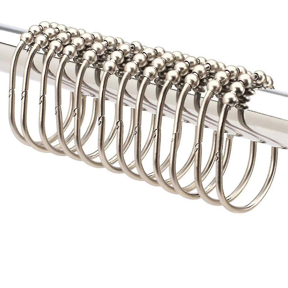 12ステンレス鋼ワイドシャワーカーテンリングフックカーテンフックカーテンフックのセット