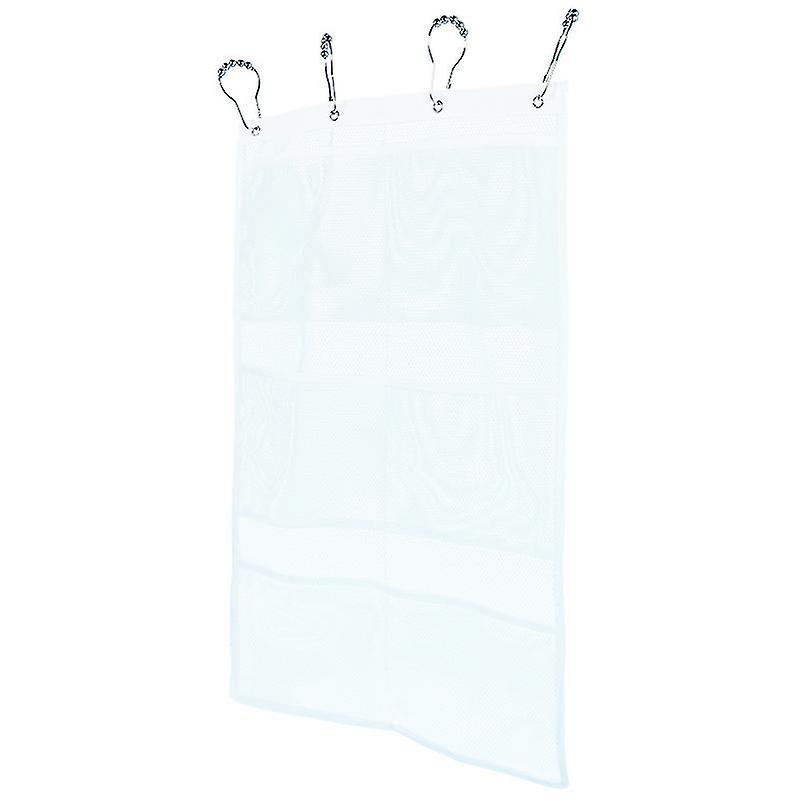 62.5X36cm White Paragraph 4 Hook Shoe Racks & Organizers 1pc Hanging Mesh Bath Shower Caddy Organize