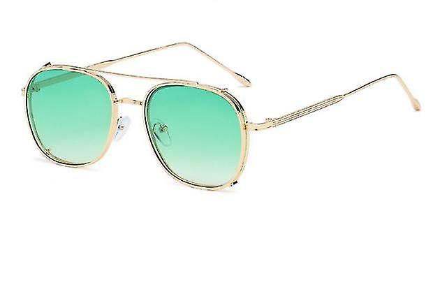 Retro Round Polarized Sunglasses Uv400 Double Bridge Circle Sun Glasses