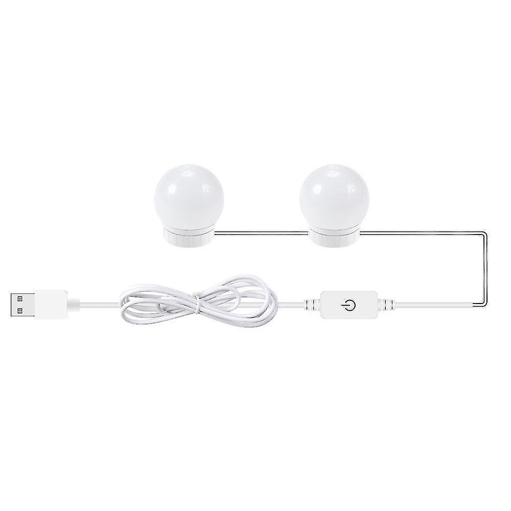 Nature White 2 Bulbs 3 Modes Touch Dimming makeup Mirror Vanity Led Light Kit