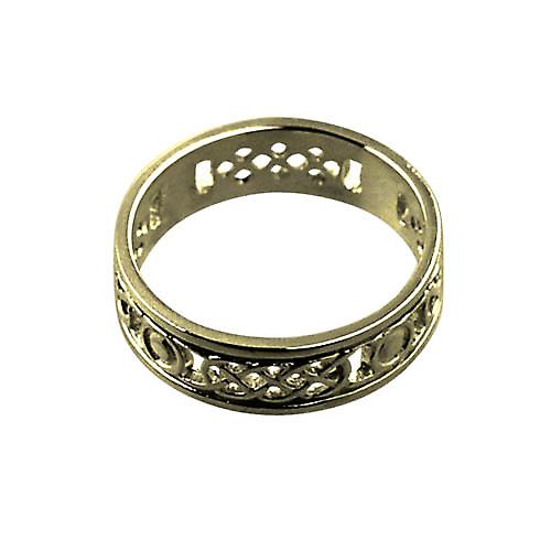 18ct Gold 8mm solid Celtic Wedding Ring Size T