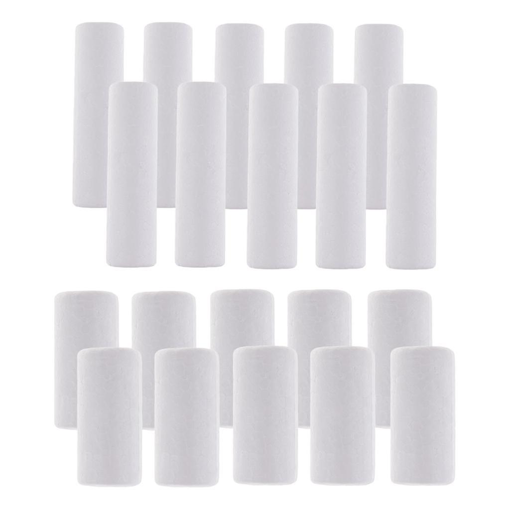 20 Pieces DIY Cylinder Shape Styrofoam Foam Material Art Craft