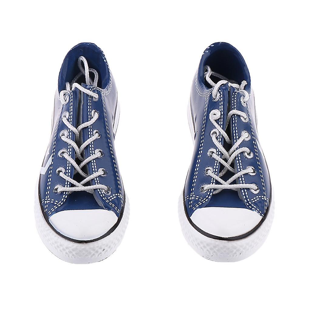 1/6 الدانتيل حتى الأحذية القماشية أحذية رياضية مسطحة ل 12 '' الذكور العمل الشكل الأزرق