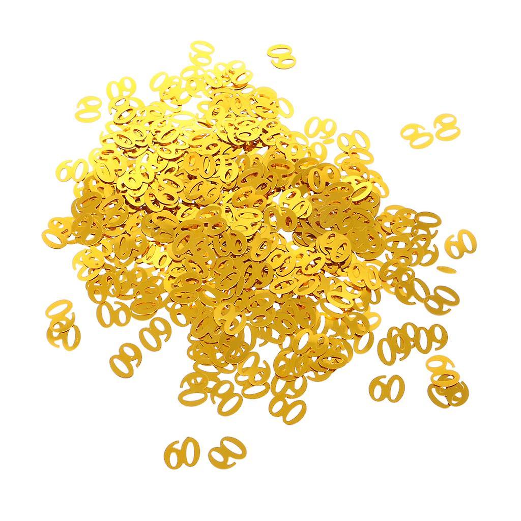 الجدول قصاصات الورق العمر عيد ميلاد حزب الزفاف الذكرى الجدول قصاصات ورق الذهب 60