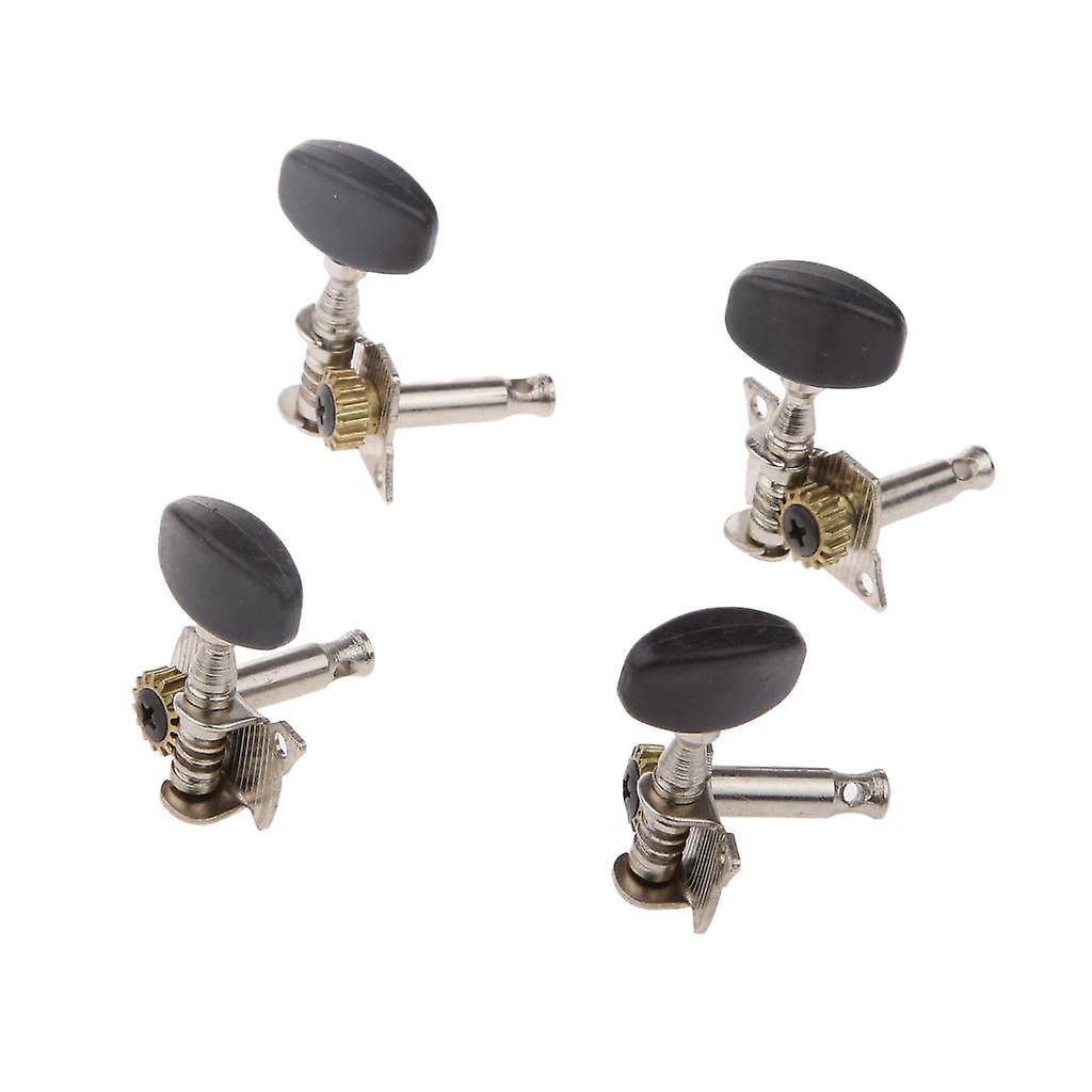 2R 2L Black Button Tuning Pegs Machine Heads for Ukulele 4 Strings Guitars