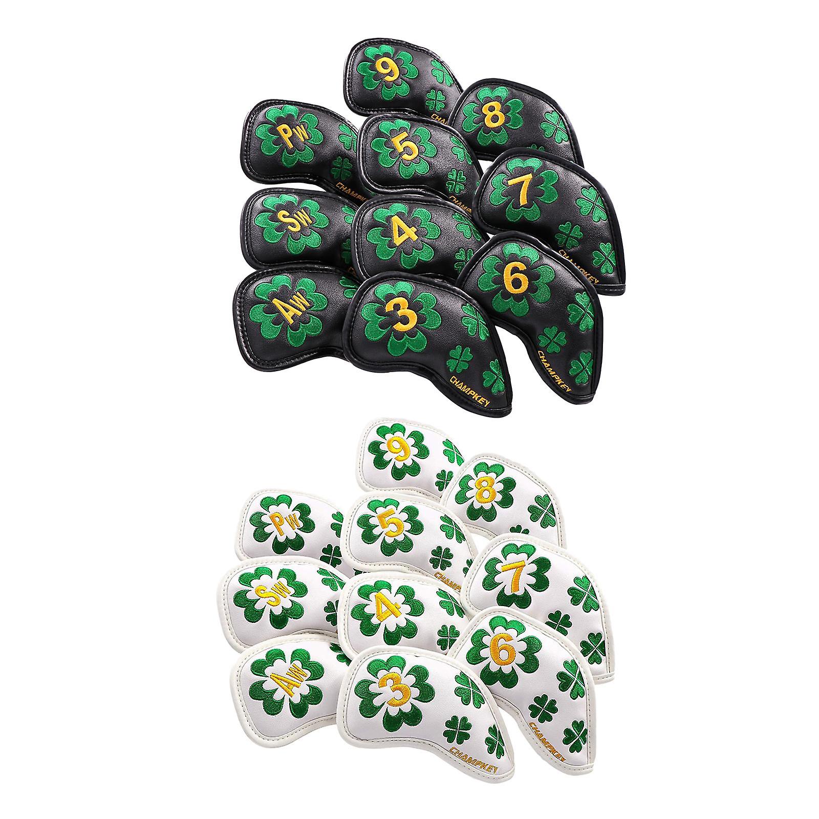20x Golf Iron Covers Set Club Flower Embroideried Headcovers