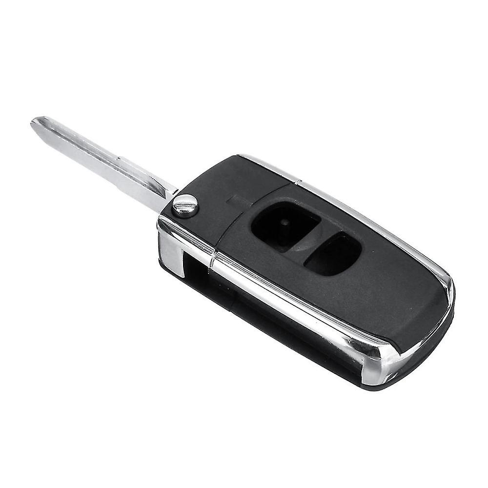 2 Buttons Remote Flip Folding Car Key Shell Case Uncut Blank Blade Replacement For 2 3 5 6 Mx-5 Rx-