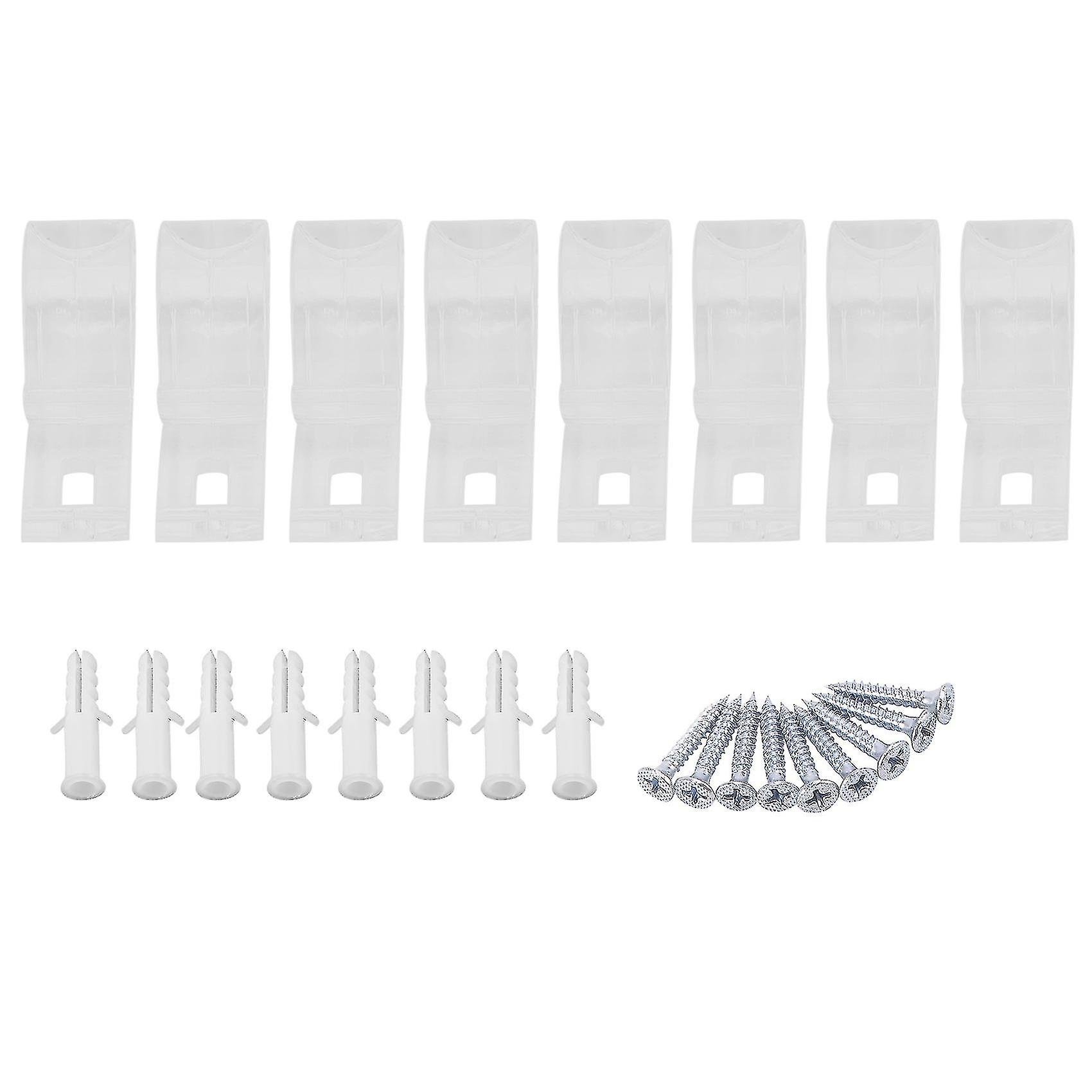 8pcs Curtain Clear P Clips Hook,roller Blind Clips Child Safety Chain Cord P Clip Hooks For Vertica