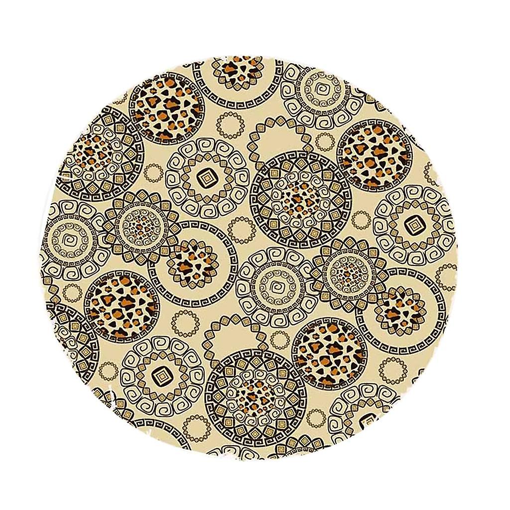 Elastic Edged Waterproof Backed Fitted Table Cover Tableclothes Style F 1.5m